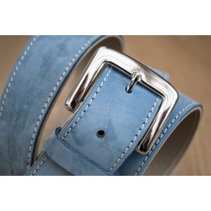 CEINTURE CUIR BLEU CIEL | La jean